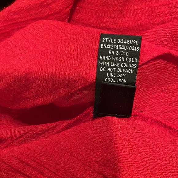 NWOT Red High Low Long Sleeve Tunic - Picture 6 of 6